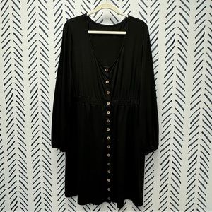 NWOT 2XL - Black Button Down Dress